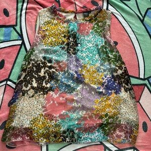 Italian silk blend sleeveless blouse